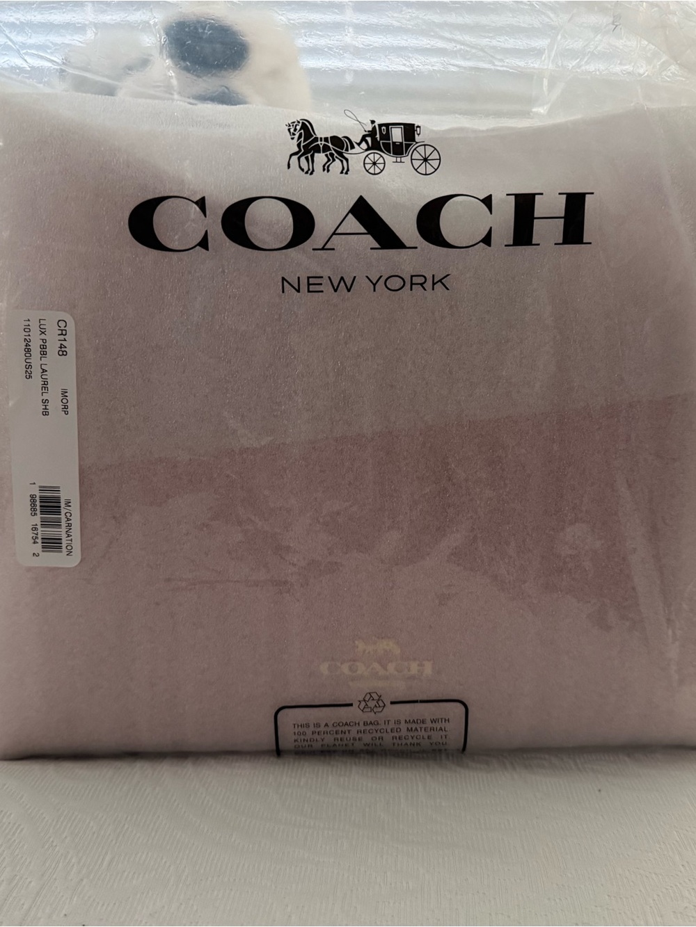 Coach Pebbled Leather Shoulder Bag in Carnation with Gold Hardware - Picture 6 of 8